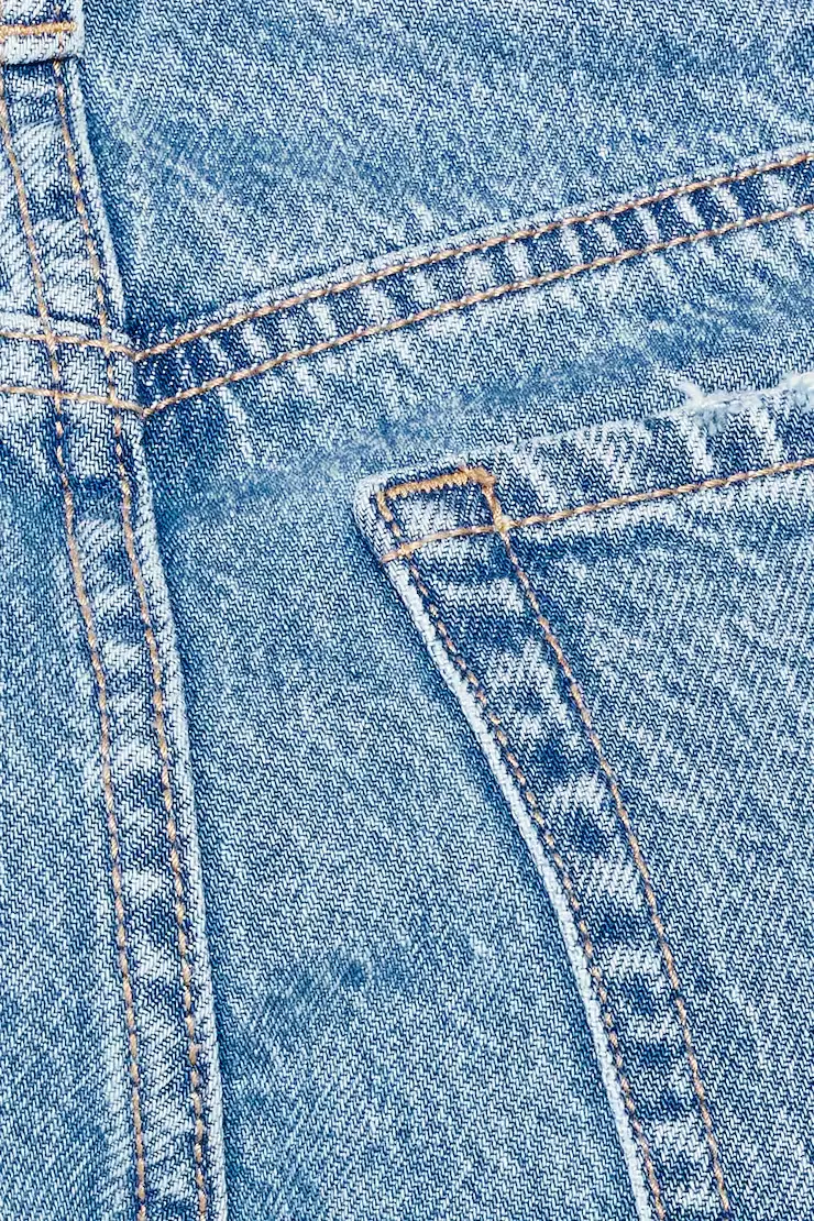 High Rise Cheeky Denim Shorts